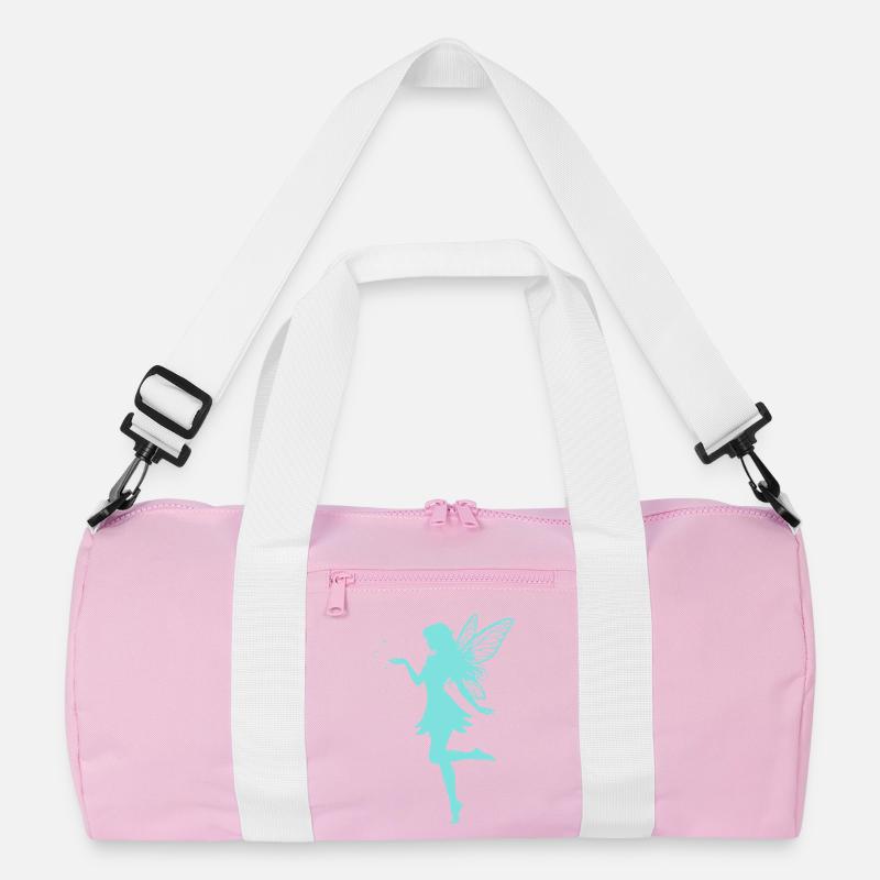 Feen-Silhouette mit Sternen Recycelte Duffel Bag