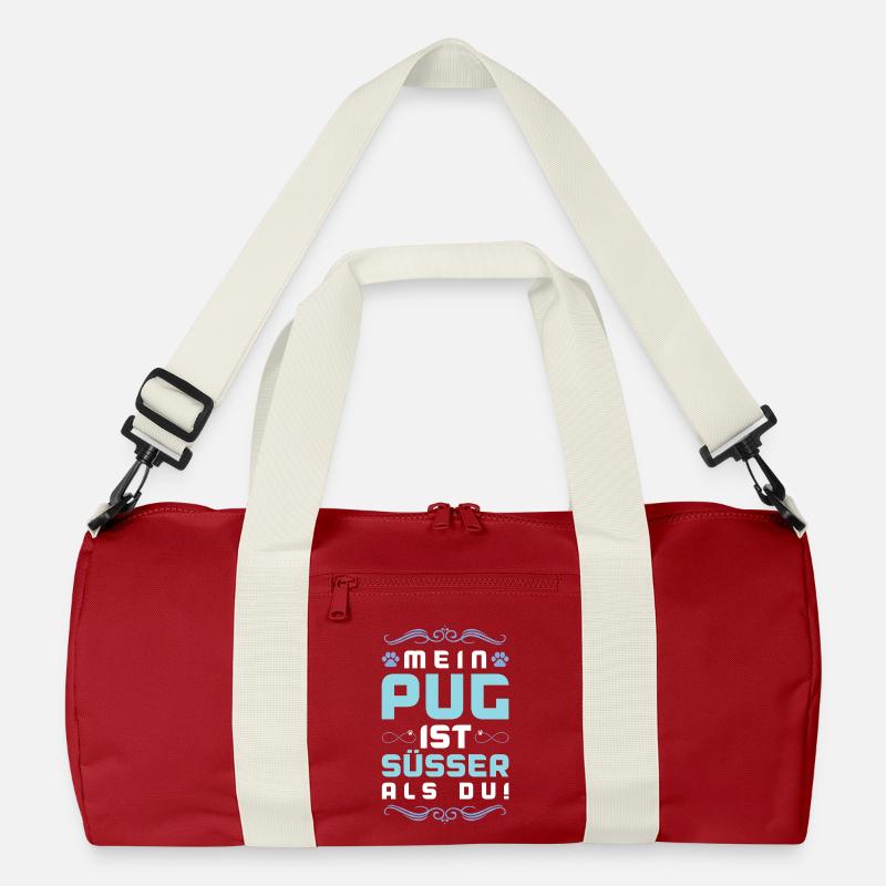 pug mops hund spruch Recycelte Duffel Bag