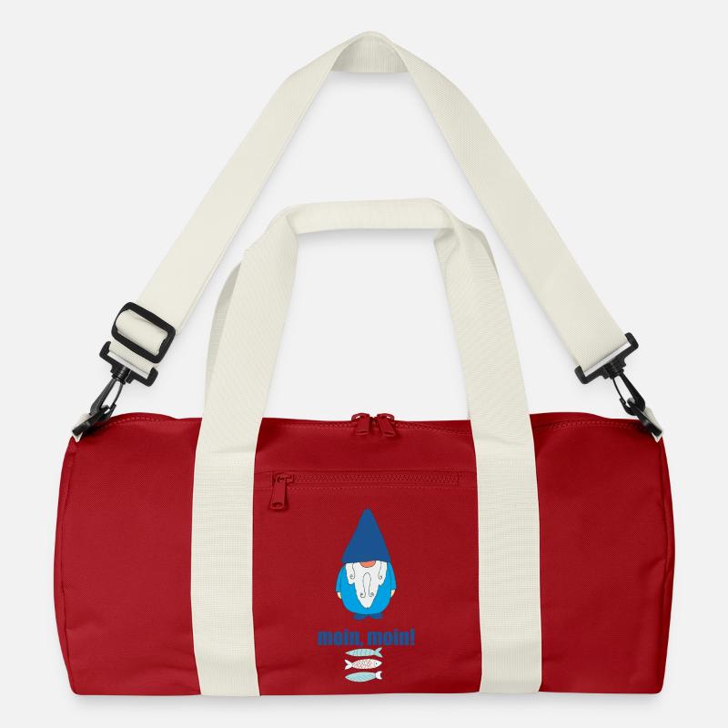 gartenzwerg moin - Recycelte Duffel Bag - Klassisches Rot/Offwhite