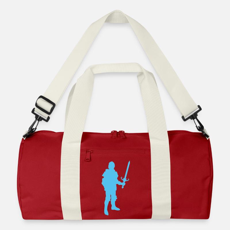 Silhouette de chevalier bleu Sac de sport recyclé