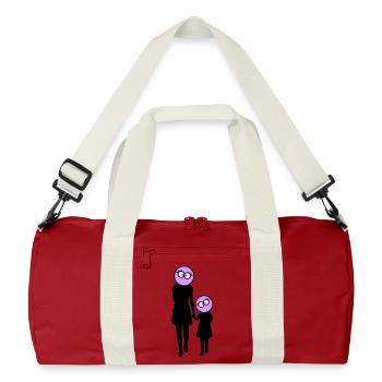 Silhouette familiale Chers enfants Parents Maman Papa - Sac de sport recyclé - rouge classique/blanc cassé - Devant