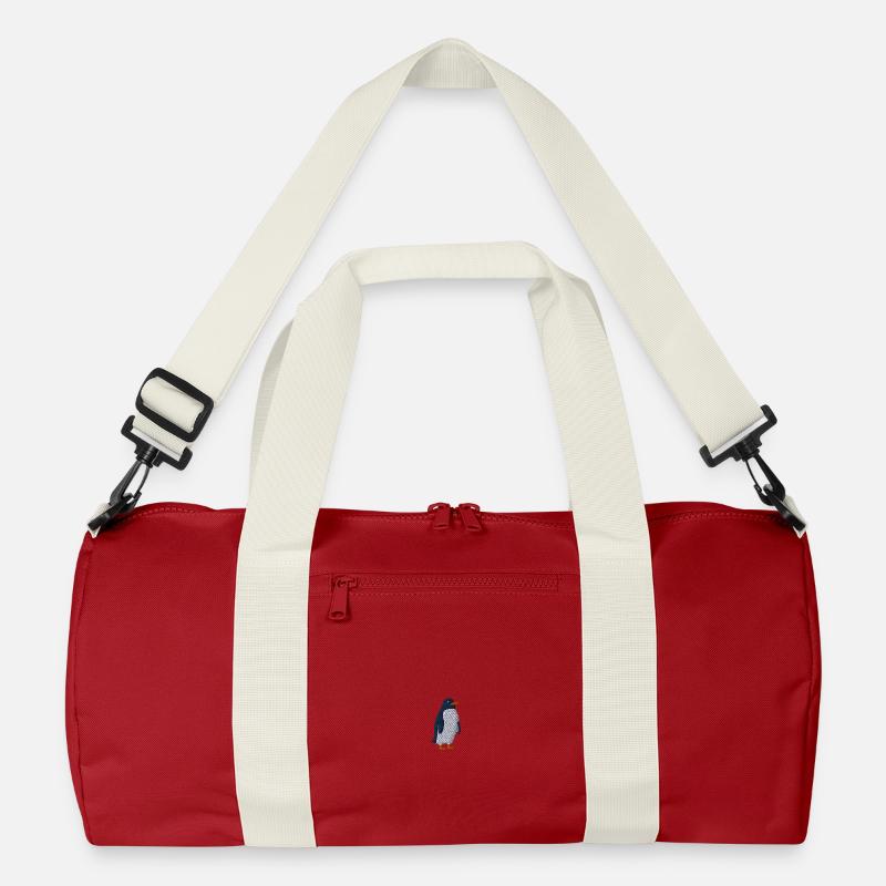 Penguin - Recycelte Duffel Bag - Klassisches Rot/Offwhite