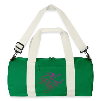 Ein Motiv nur für Snowboard für Frauen - Recycelte Duffel Bag - Kellygrün/Offwhite - Vorne