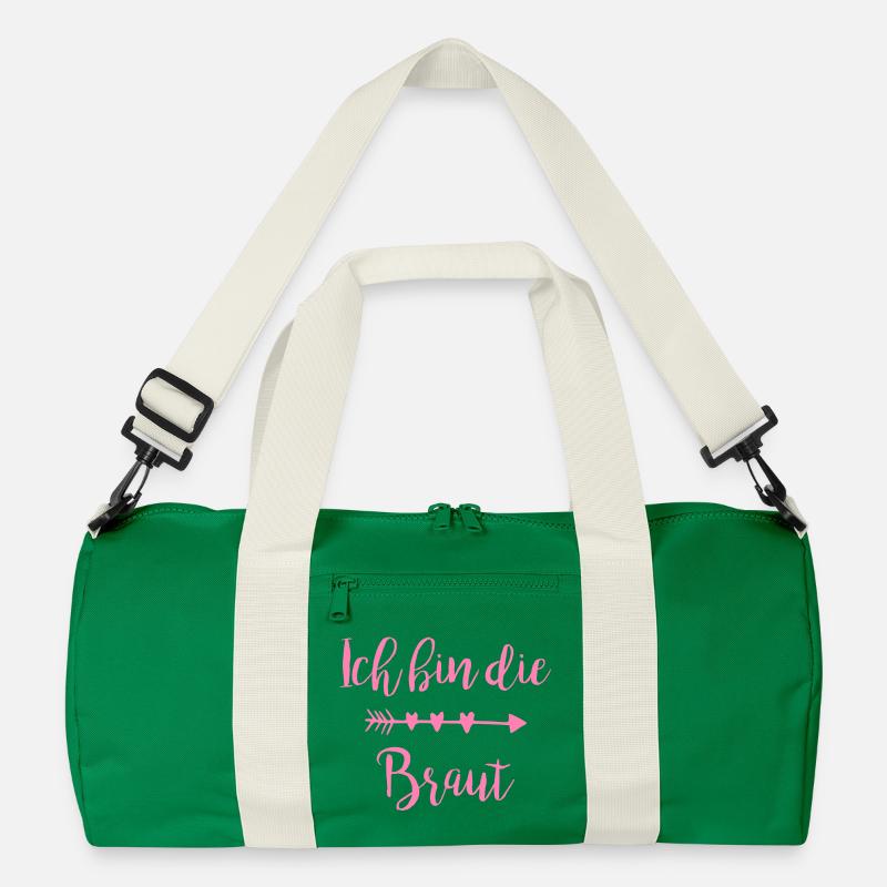 Ich bin die Braut Herzpfeil Script Recycelte Duffel Bag