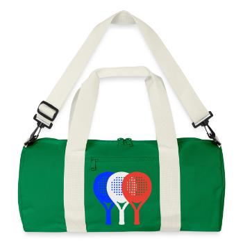 Padel-Frankreich2 - Recycelte Duffel Bag - Kellygrün/Offwhite - Vorne