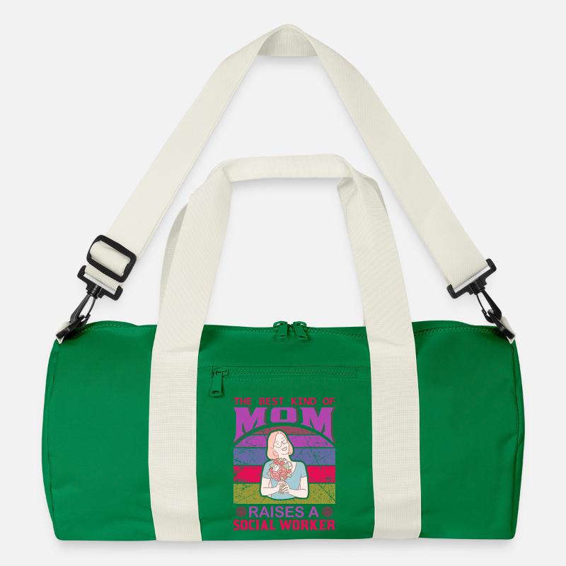 Beste Mutter zieht ein Sozialarbeiter-Hemd groß Recycelte Duffel Bag