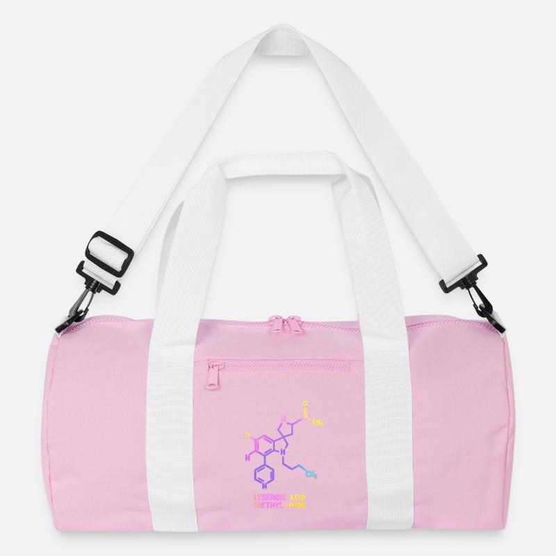 Psychedelische Molekülkunst LSD  Recycelte Duffel Bag