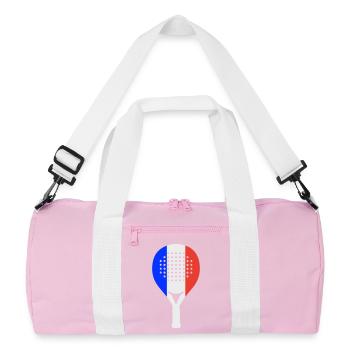 Padel-Frankreich - Recycelte Duffel Bag - Rosa/Weiß - Vorne
