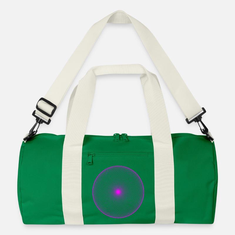 NeonSpirale Torus - Recycelte Duffel Bag - Kellygrün/Offwhite