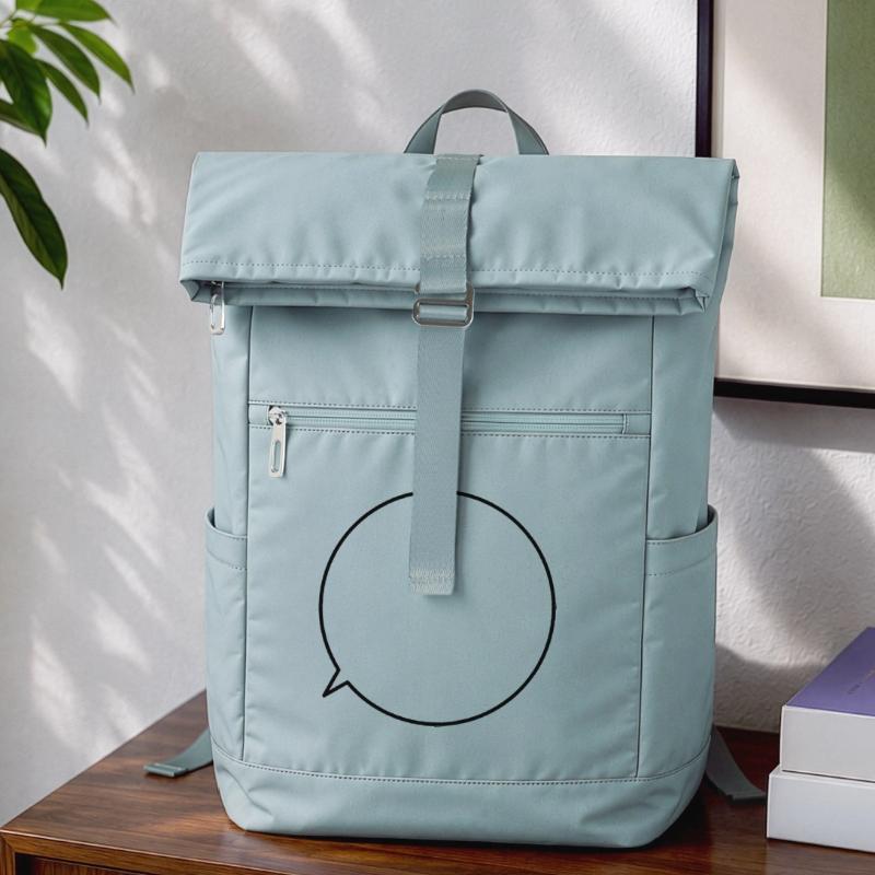 Speech bubble request text customizable Laptop Backpack