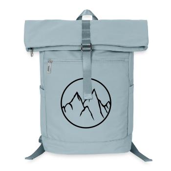 circle around climber climbing mountains high sport h - Laptop Backpack - ice blue - Front