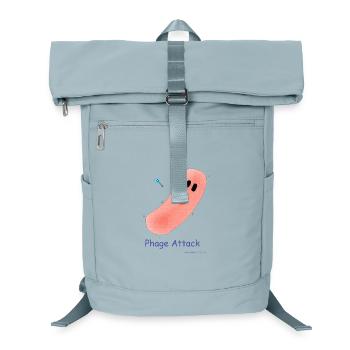 Phage Attack - Bacteria & Bacteriophage - Laptop Backpack - ice blue - Front