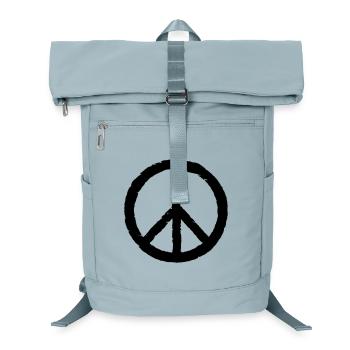 Peace Zeichen, Frieden - Laptop-Rucksack  - Eisblau - Vorne