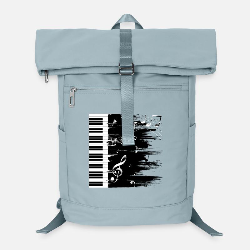 Klavier Musik black & white Geschenk Laptop-Rucksack 