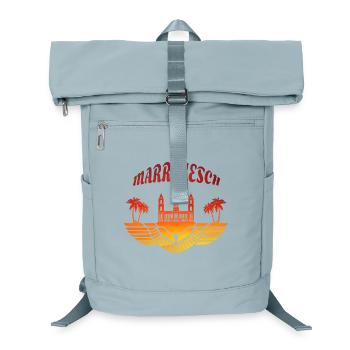 Marrakech Palace with Palm Trees / Gift North Africa - Laptop Backpack - ice blue - Front