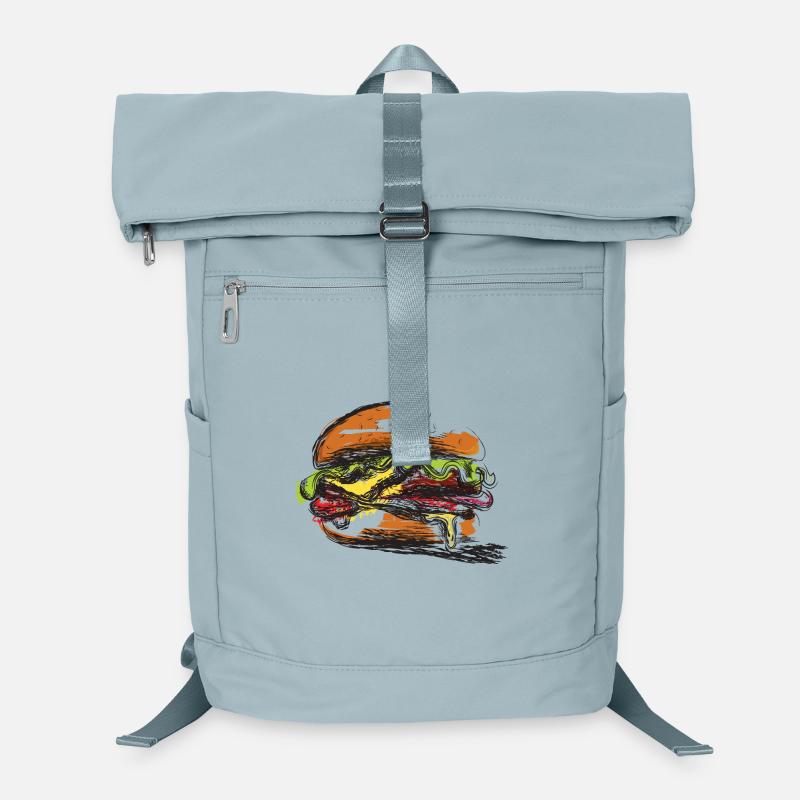 Hamburger-Stuffed Sandwich Poster - Laptop Backpack - ice blue