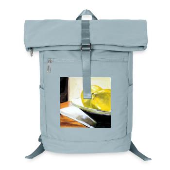 style vie citron peinture art jaune toile huile - Sac à dos ordinateur - bleu glacier - Devant