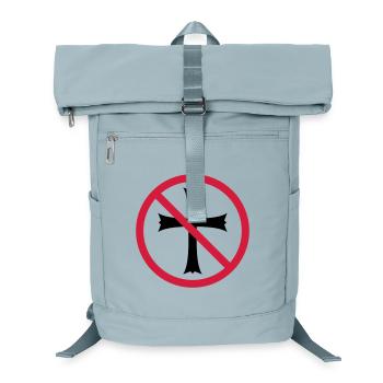 forbidden shield zone no church symbol cross Jesus - Laptop Backpack - ice blue - Front
