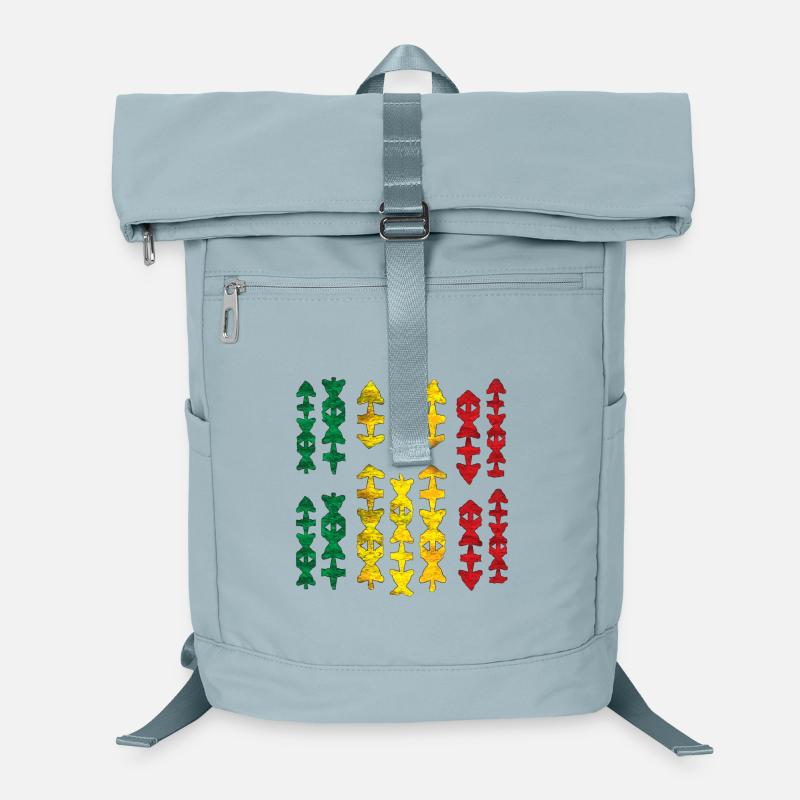 Indigenous Tribal Pattern Motifs Reggae Laptop Backpack