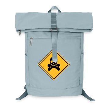 Danger, danger sign * - Laptop Backpack - ice blue - Front