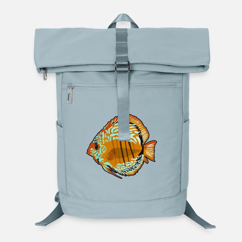 Diskusfisch Aquarium Zeichnung Laptop-Rucksack 