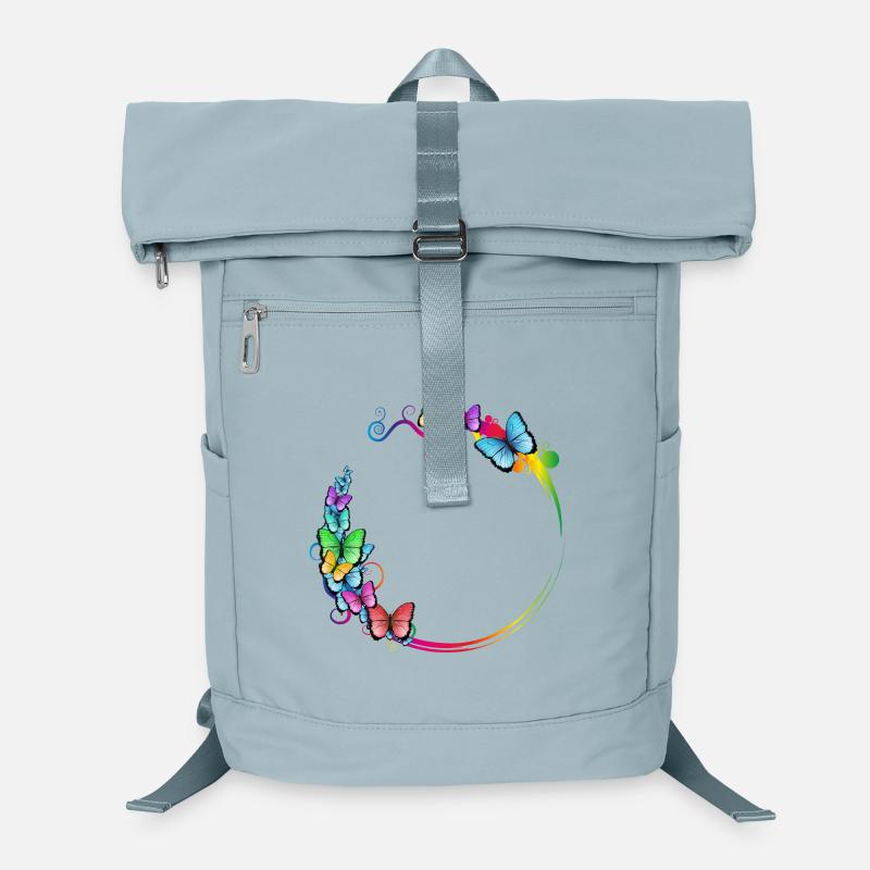 colorful butterfly frame for your own texts Laptop Backpack
