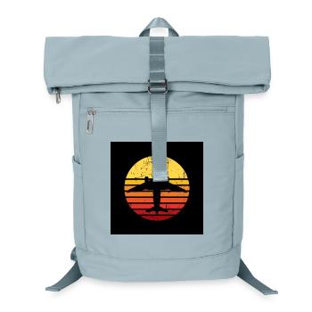 Flugzeug Gesichtsmaske - Laptop-Rucksack  - Eisblau - Vorne
