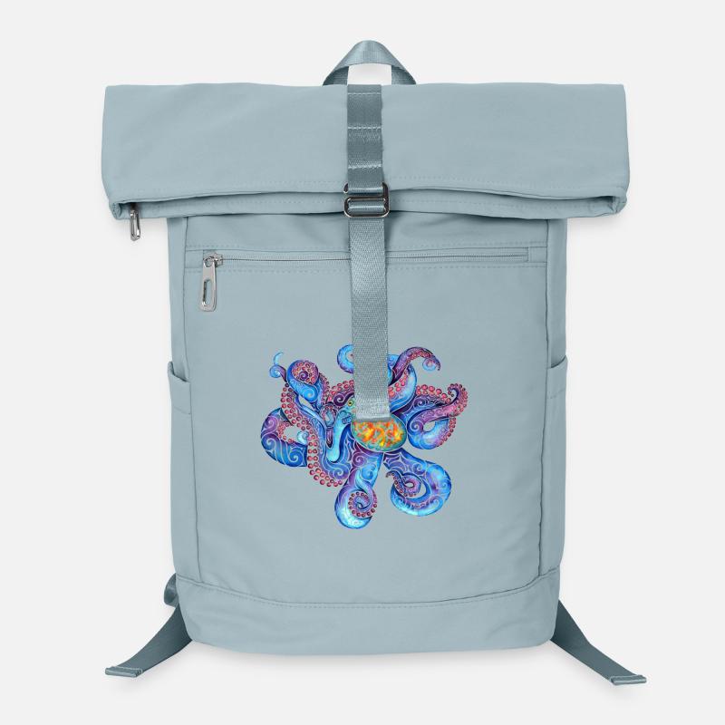 Swirly Octopus Laptop Backpack