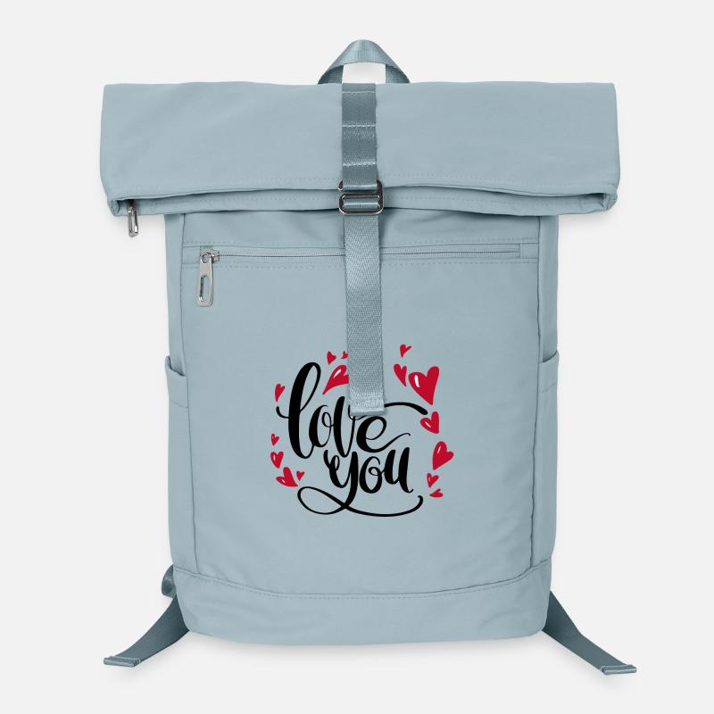 je t'aime | coeurs | pour les couples Sac à dos ordinateur
