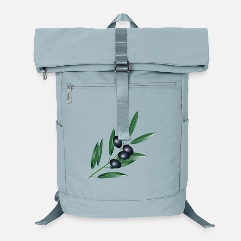 Olivenzweig mit vier schwarzen Oliven Laptop-Rucksack 