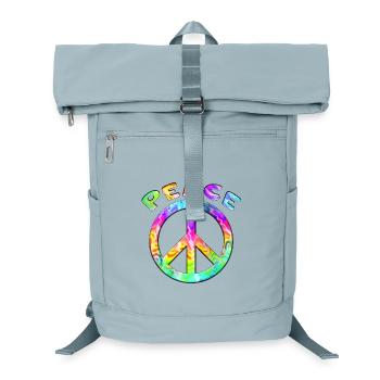 Flower Power Peace Sign Hippie Peace Symbol - Laptop Backpack - ice blue - Front