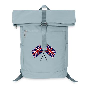 Union Jack Flag Twin Racing Flags - Laptop Backpack - ice blue - Front