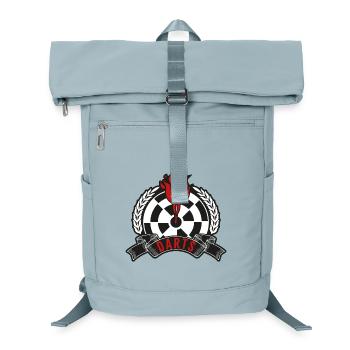 Flammendes Dartboard Emblem - Laptop-Rucksack  - Eisblau - Vorne