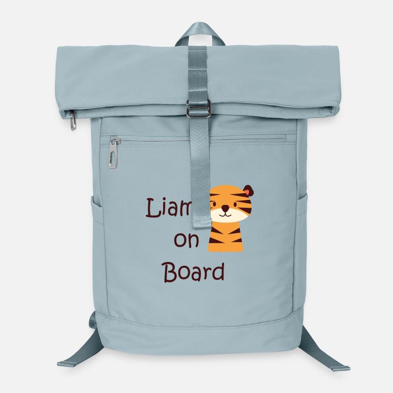 Liam on board Laptop-Rucksack 