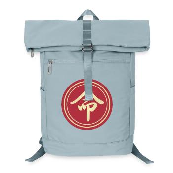 Sticker rond japonais kanji vie idée cadeau inochi - Sac à dos ordinateur - bleu glacier - Devant