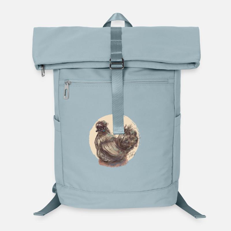 Brown silk hen Laptop Backpack