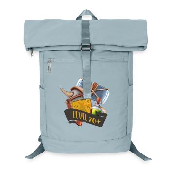 Niveau 70+ Objets RPG Conception du butin du joueur - Sac à dos ordinateur - bleu glacier - Devant