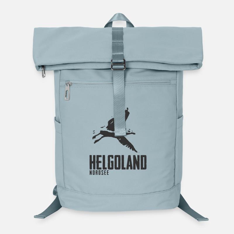 Helgoland Nordsee Insel Motiv Möwe Laptop-Rucksack 