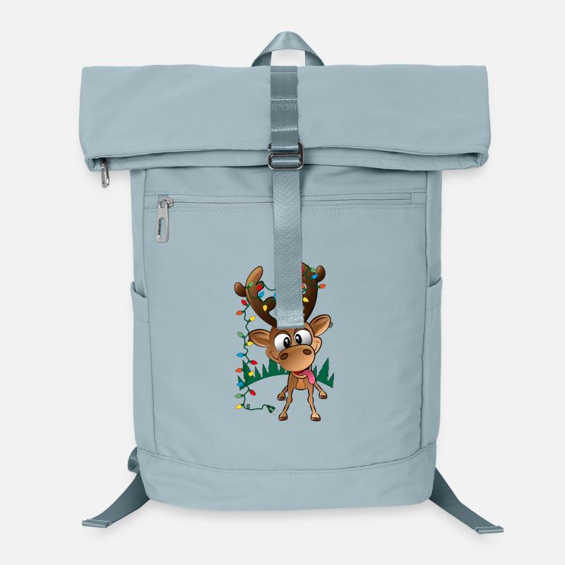 Weihnachtsrentier Rudolph mit LED-Leuchten Laptop-Rucksack 