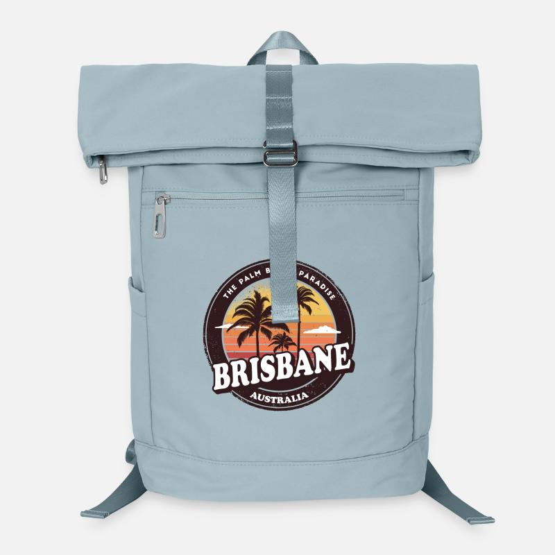 Brisbane Australie Vintage Beach Design Sac à dos ordinateur