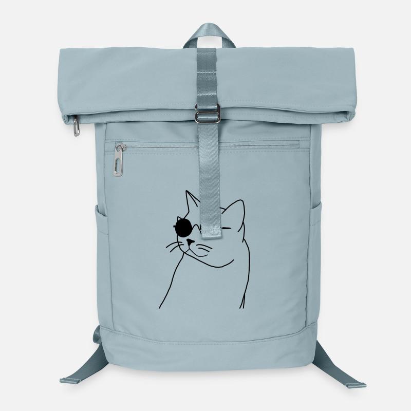 chat avec des lunettes Sac à dos ordinateur
