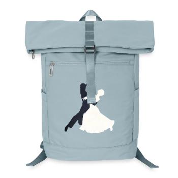 Eleganter Walzer Tanzmotif - Laptop-Rucksack  - Eisblau - Vorne