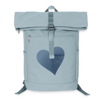 coeur bleu en jean look avec poche pantalon - Sac à dos ordinateur - bleu glacier - Devant