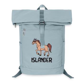 Isländer Pferdenarr Trab Islandpferde Spruch - Laptop-Rucksack  - Eisblau - Vorne