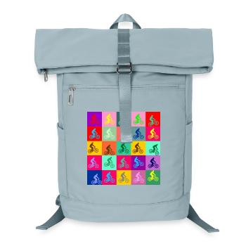 Modern Art Bike MTB Fahrrad - Laptop Backpack - ice blue - Front