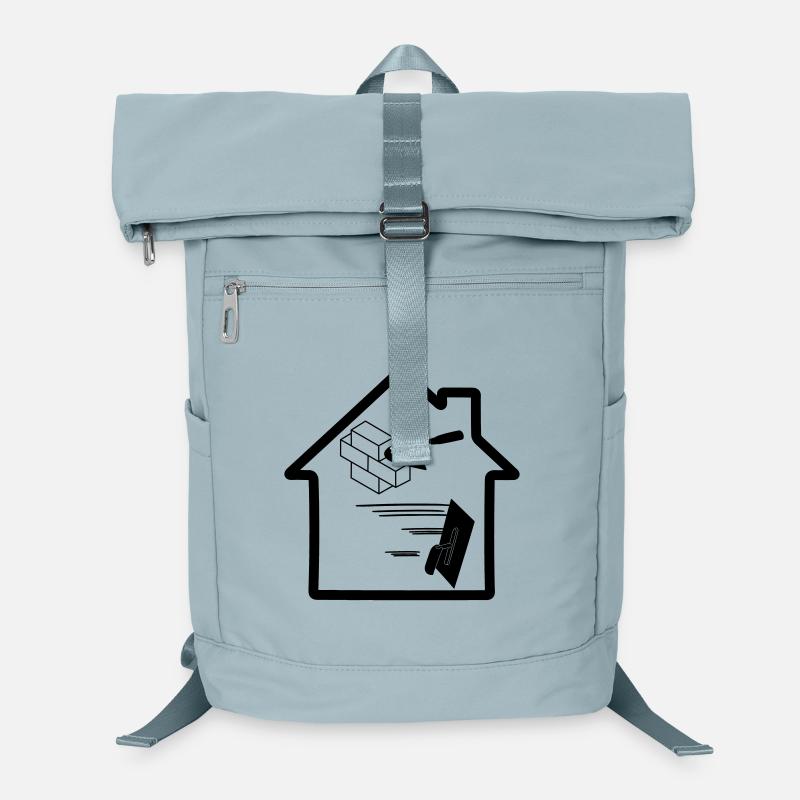 Mason stucco tool logo house building 2 Laptop Backpack