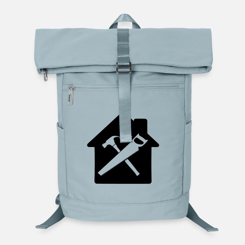 Carpenter tool logo house building Laptop Backpack