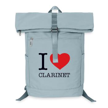 I LOVE CLARINET Klarinette - Laptop-Rucksack  - Eisblau - Vorne