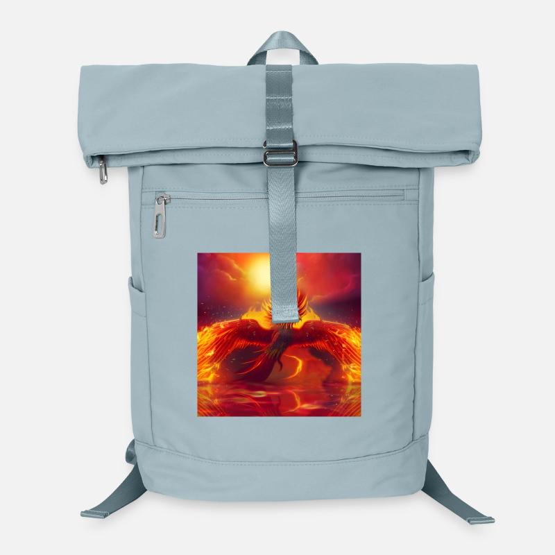 Wunderbarer Phönix über dem Ozean Laptop-Rucksack 