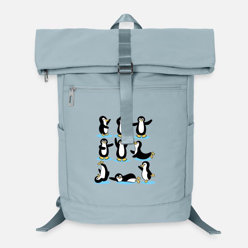 Cool Ice Skating Penguin Arctic Ice Animal Bird Laptop Backpack